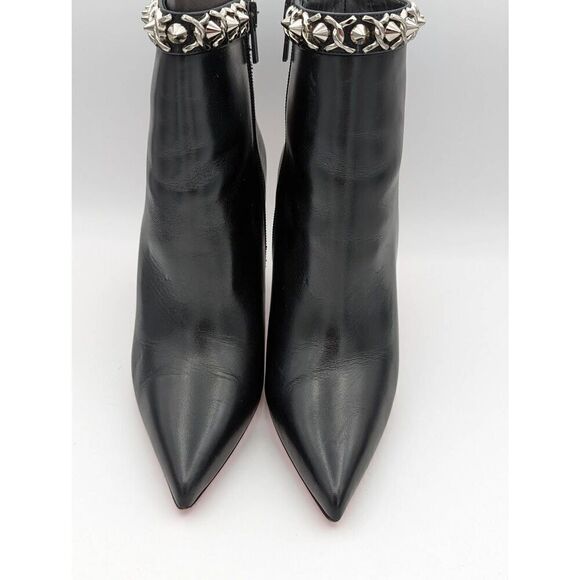 Christian Louboutin Booty Chain 100 Calf Leather Ankle EU 38.5 - Picture 3 of 10
